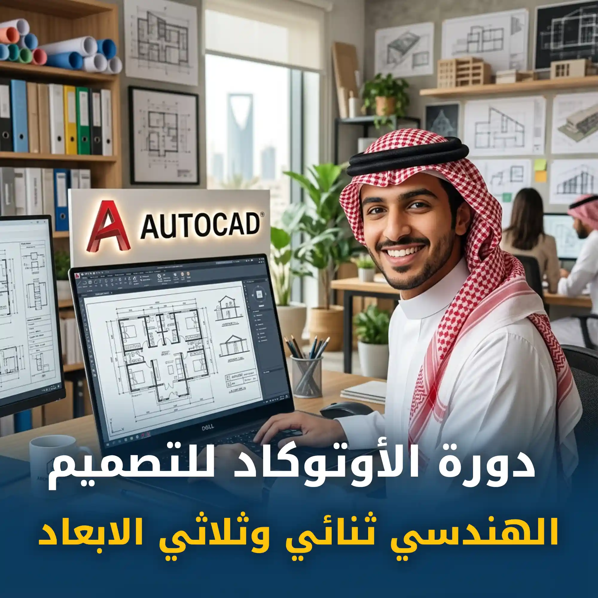 دورة الأوتوكاد للتصميم الهندسي ثنائي وثلاثي الأبعاد